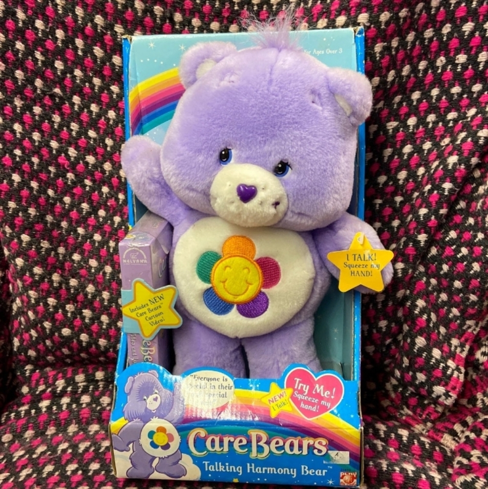 Care Bears 13” Talking Harmony Bear Flower 2004